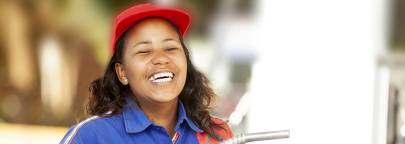 woman smiling
